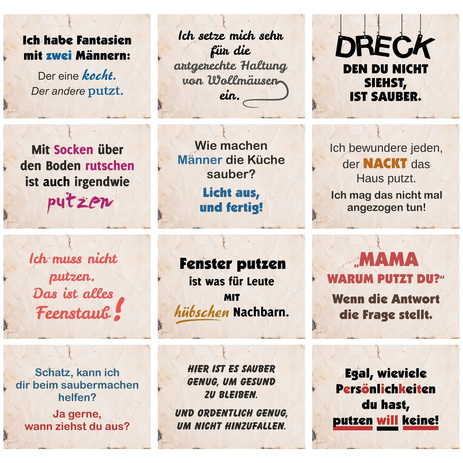 12 lustige sprüchepostkarten zum thema putzen din a6 12 lustige sprüchepostkarten zum thema putzen din a6