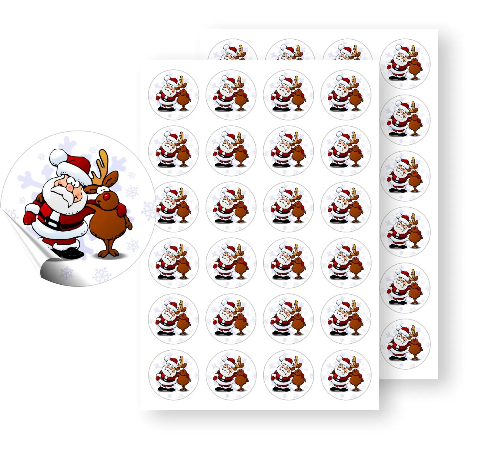 Set mit 3 verschiedenen Weihnachtsmotiven Aufkleber