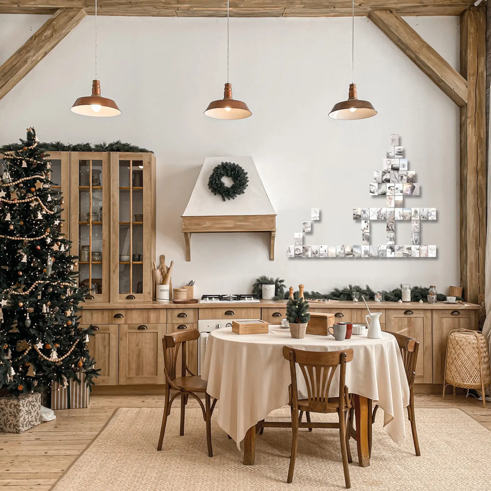 56 ästhetische Weihnachtsbilder hell weiß hygge modern Wand