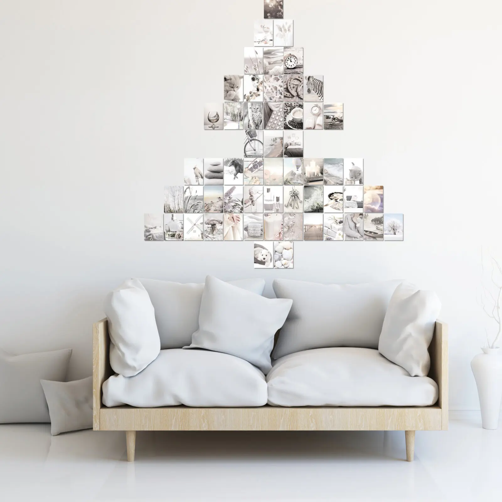 Weihnachtsbaum ohne Baum deko Wand Tannebaum Set