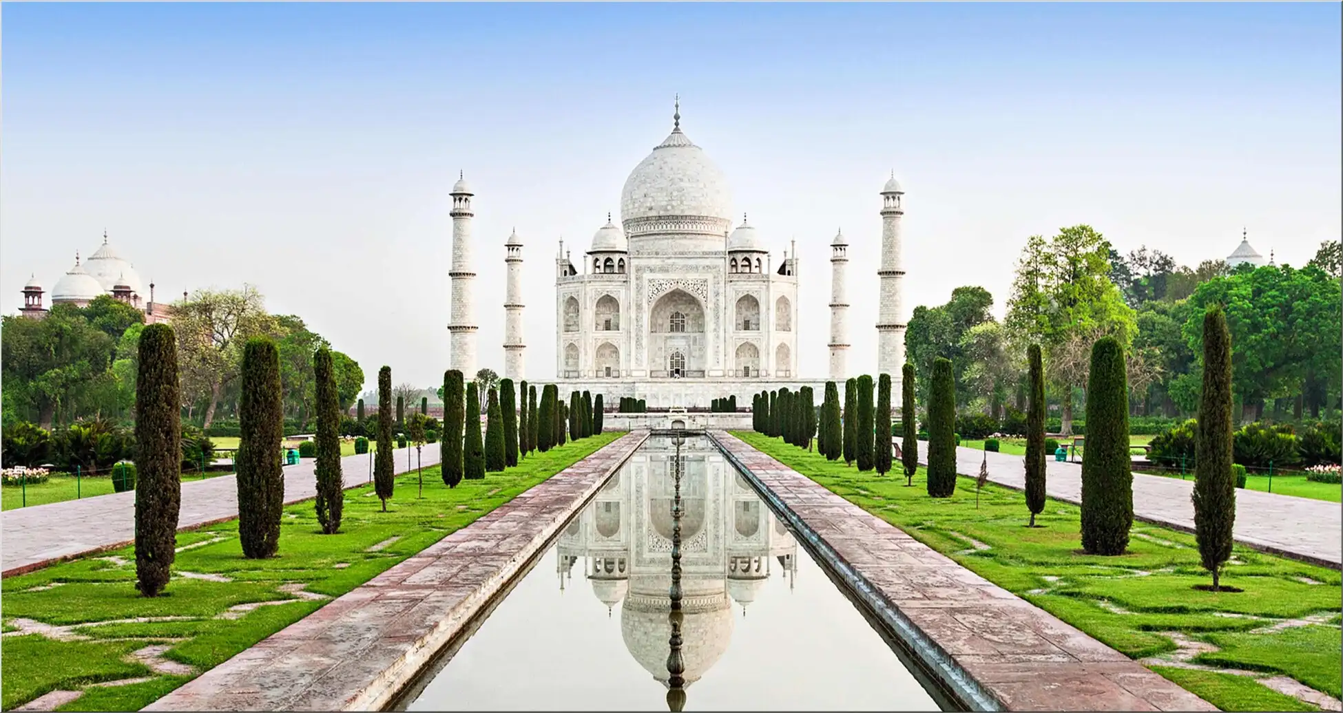 Taj Mahal Mit Parkanlage