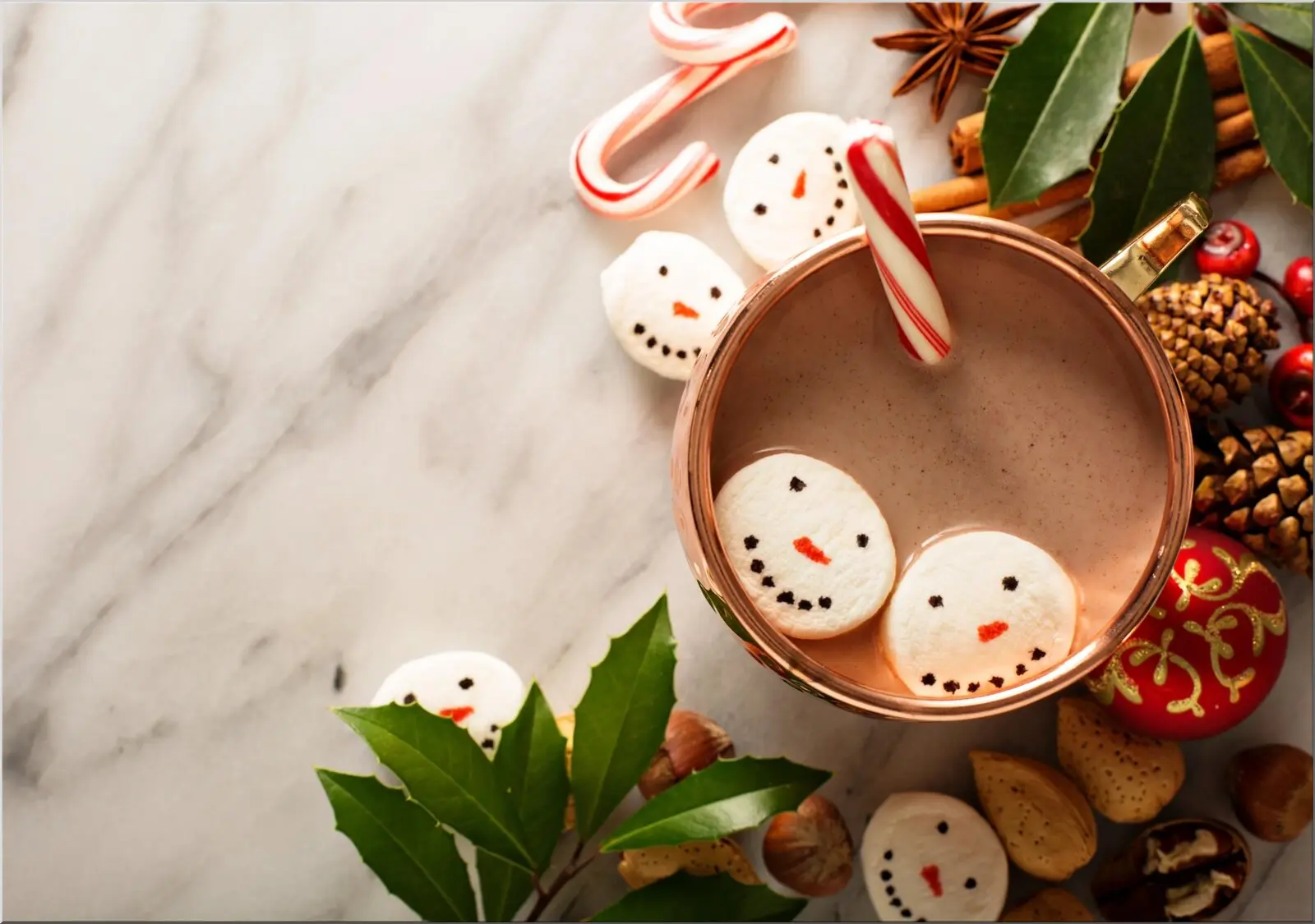 Postkarte lustige Weihnachtsmarshmellows Din A6 Format Postkarte lustige Weihnachtsmarshmellows Din A6